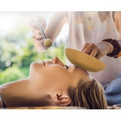 Tibetansk Klangskl til hovedomrdet - Bred -  13,5 cm.