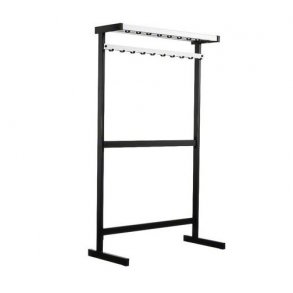 Garderobestativ med 19 knager og hattehylde