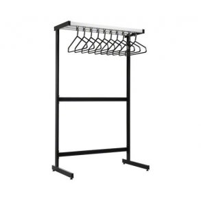 Garderobestativ med 10 bjler og hattehylde