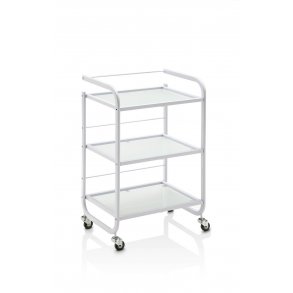 Premium 100 Rulle- og arbejdsbord med glashylder