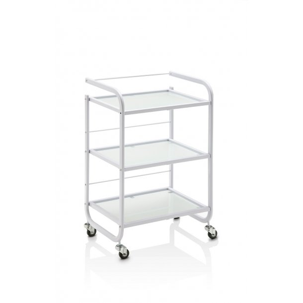 Premium 100 Rulle- og arbejdsbord med glashylder
