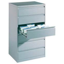 Kartoteksskab til indekskort - A5 format - 6 skuffer - 3 baner