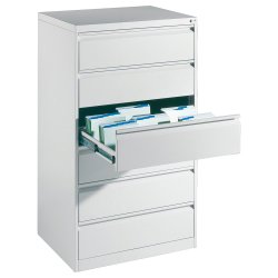 Kartoteksskab til indekskort - A5 format - 6 skuffer - 3 baner