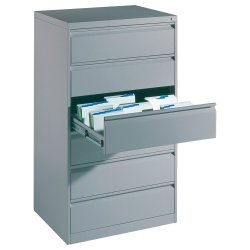 Kartoteksskab til indekskort - A5 format - 6 skuffer - 3 baner