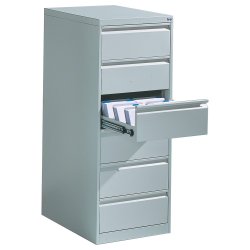 Kartoteksskab til indekskort - A5 format - 6 skuffer