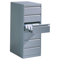 Kartoteksskab til indekskort - A5 format - 6 skuffer