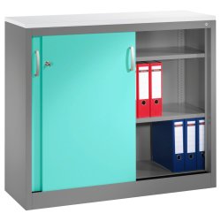 Arkivskab med skydelger og ls (Fs i flere farver) - 100 x 120 x 40 cm.