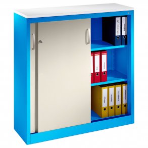 Arkivskab med skydelger og ls (Fs i flere farver) - 120 x 120 x 40 cm.