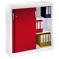 Arkivskab med skydelger og ls (Fs i flere farver) - 120 x 120 x 40 cm.