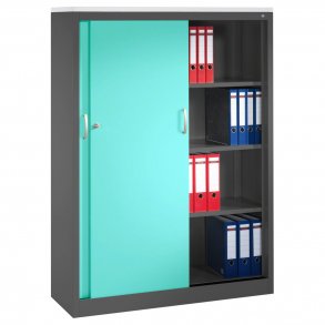 Arkivskab med skydelger og ls (Fs i flere farver) - 160 x 120 x 50 cm.