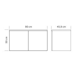 Volo Natural Vghngt Skab - 90x50x46cm. - Neutral