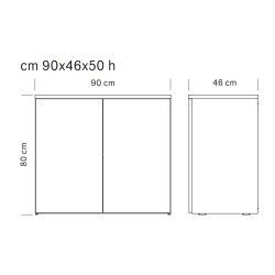 Solido Natural Vghngt Skab - 90x46x50cm. - Neutral