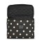 Karen Stor Toilettaske/Beautyboks - Sort med cremefarvet prikker 