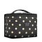 Karen Stor Toilettaske/Beautyboks - Sort med cremefarvet prikker 