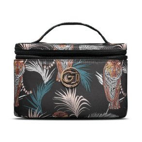 Gillian Jones Beautyboks m. sort tigre og palme print