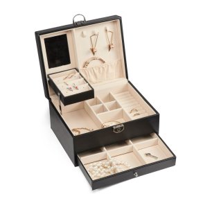 Gillian Jones Stort klassisk smykkeskrin - Sort