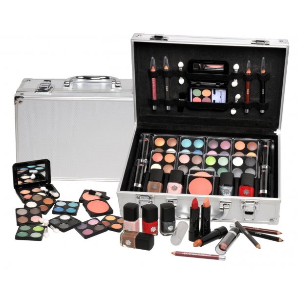 BriConti Make-up kuffert - 51 dele - BriConti - Make-up - Kuffert - Make-up sæt Kosmetiksæt - Kosmetik - Kosmetikkuffert.
