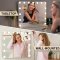 Hollywood Makeup-artist spejl med 15 LED prer og plads til Smartphone - Hvid