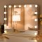 Hollywood Makeup-artist spejl med 15 LED prer og plads til Smartphone - Hvid