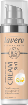 Lavera Cream - Ivory Nude 02 Q10 Tinted Mouisturising 3 in 1