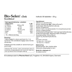 Bio-Selen+Zink - God for dit stofskifte - 90 tabletter