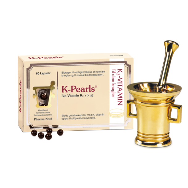 K-Pearls - 75 g K2-vitamin - 60 kapsler