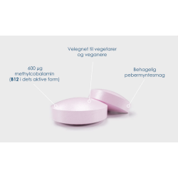 BioActive B12 - Aktivt methylcobalamin - Tyggetablet - 60 tabletter