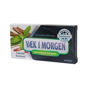 Væk i morgen halstablet m. lakrids & karamel - 20 tabletter 