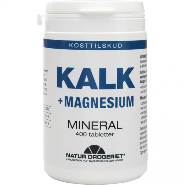 Natur-Drogeriet Kalk og Magnesium - 400 tabletter