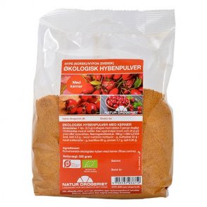 Natur-Drogeriet Hybenpulver fint m. kerner, Økologisk - 500 g.