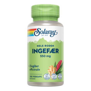 Solaray Ingefrrod 550 mg - 100 kapsler