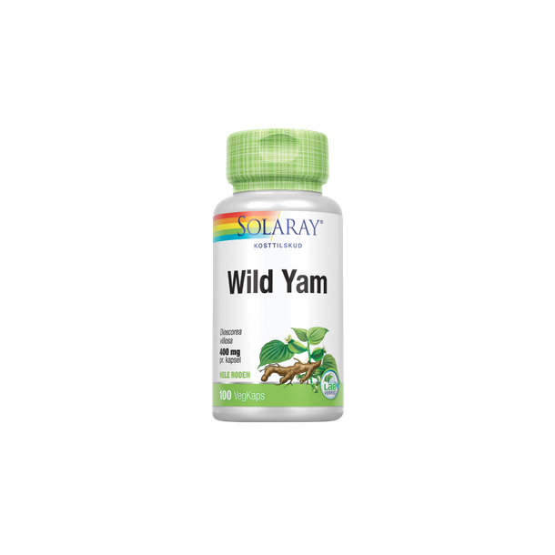 Solaray Wild Yam - 100 Veganske kapsler