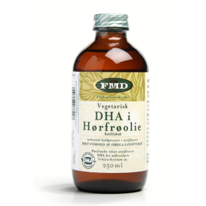 Hørfrøolie med vegetarisk DHA - 250 ml.