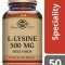 Solgar L-Lysin aminosyre 500 mg - 50 stk.