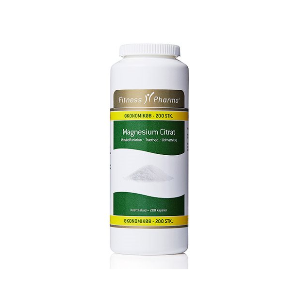 Fitness Pharma Magnesium Citrat - 200 kapsler
