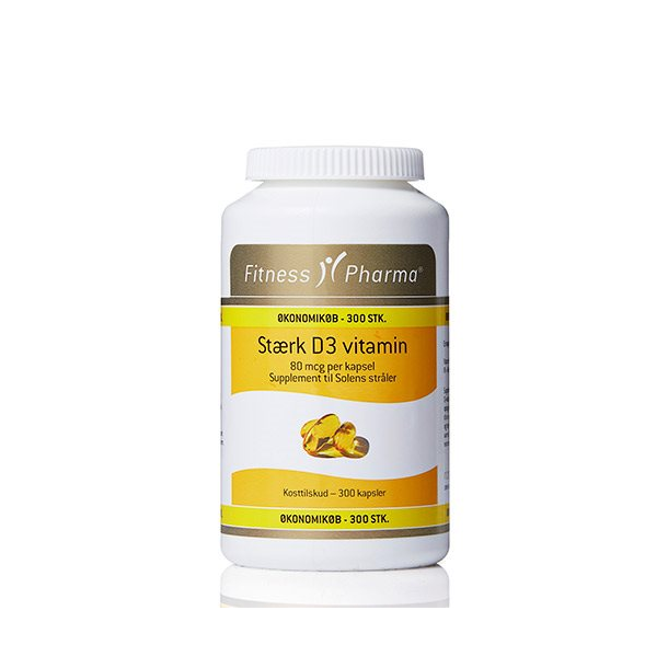 Fitness Pharma Strk D3 Vitamin - 300 kapsler