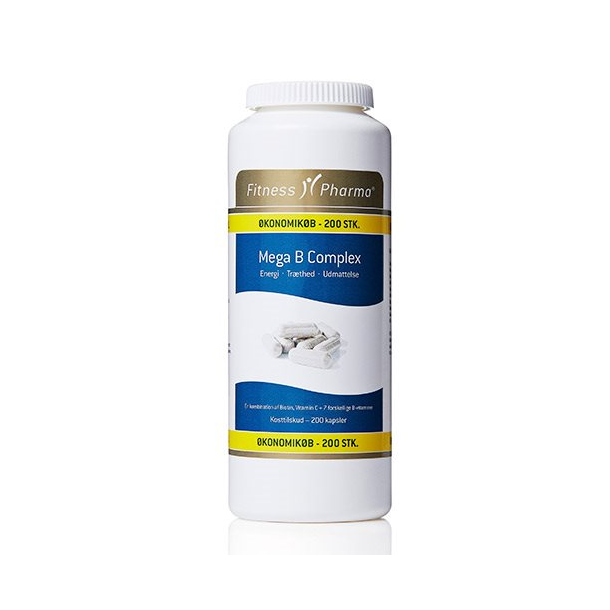 Fitness Pharma Mega B Complex - 200 kapsler