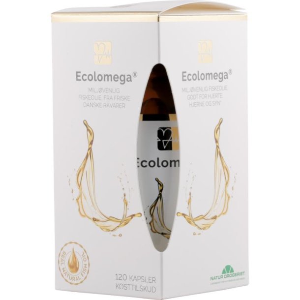Natur-Drogeriet Ecolomega fiskeolie kapsler - 120 kaps