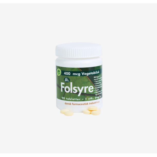 dfi Folsyre 400 mcg - Vegetabilsk - 90 tabletter