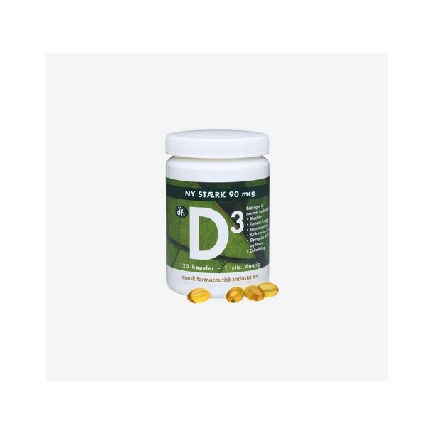 D3-vitamin 90µg - 120 kapsler