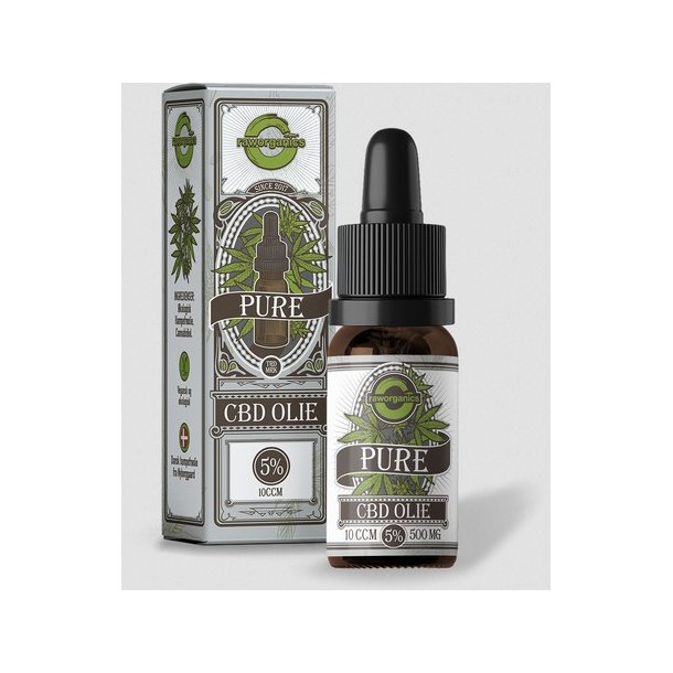 Raw Organics Pure CBD olie 5% / 500mg 10 ml
