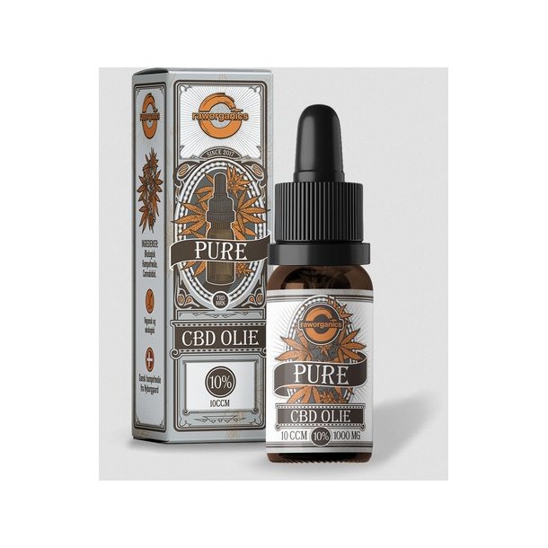 Raw Organics Pure CBD olie 10% / 1000mg - 10 ml