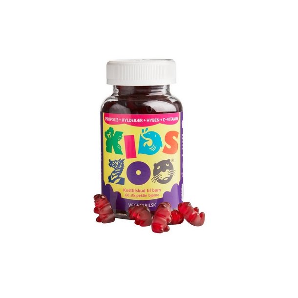 Kids Zoo Propolis + hyldebær + hyben + c vitamin - 60 stk