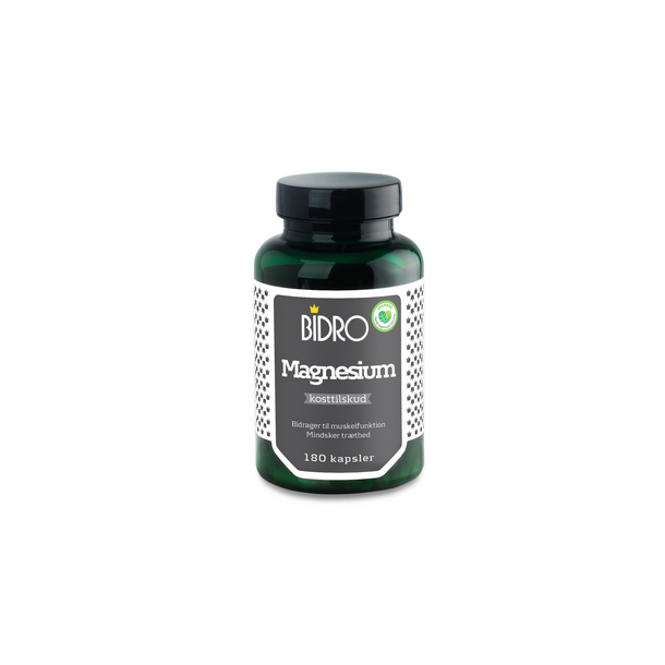 Bidro Magnesium - 180 kapsler Bedst fr 5/24