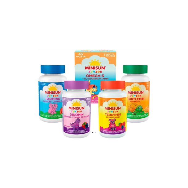 Minisun Dinomin C & D3 vitamin Junior - 60 gum