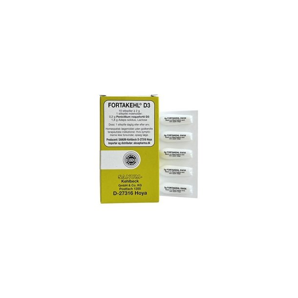 Fortakehl D3 stikpiller - 10 stk.