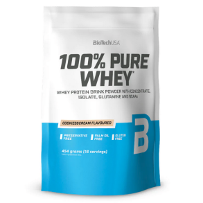 Biotech USA 100% Pure Whey Protein pulver Cookies & Cream - 454g