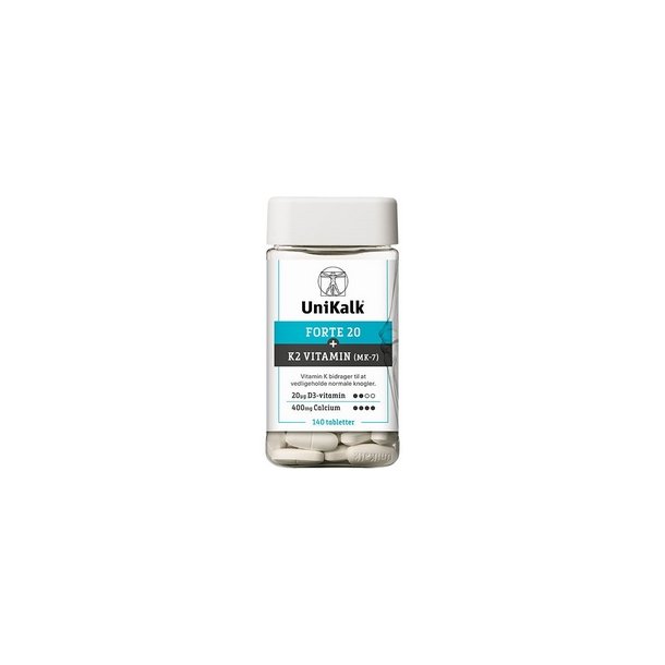 UniKalk Forte K2 - 140 tabletter 