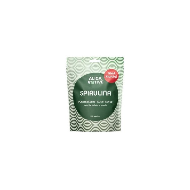 Aliga Aqtive Spirulina pulver - 200 gr.