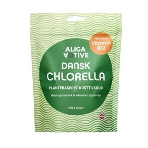 Aliga Aqtive Dansk Chlorella pulver - 200 gr.
